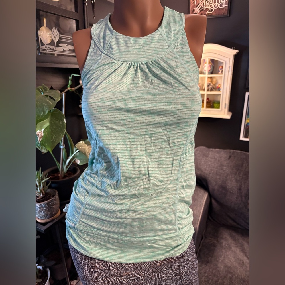 Lululemon Aqua Drawstring Tank